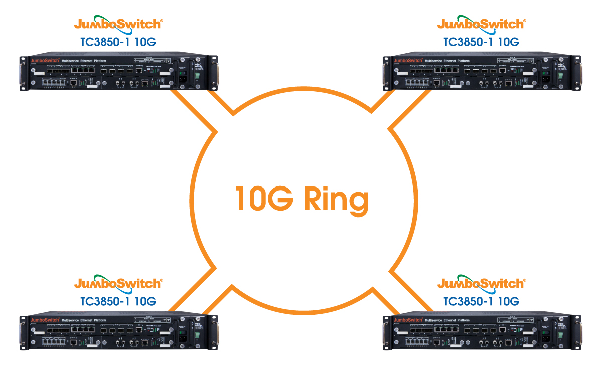 TC3850-1 JumboSwitch 10G-Managed Network Switch and 10G JumboSwitch as a core device applications